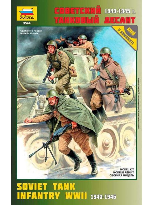 Zvezda - Soviet Tank Infantry Wwii (3544)