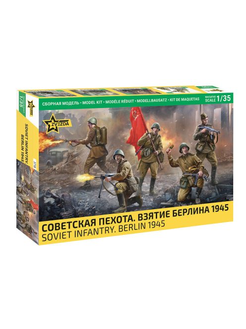 Zvezda - 1:35 Soviet Infantry. Berlin 1945 - 5 figures