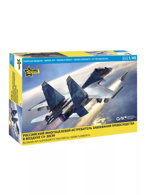 Zvezda - 1:48 Russian Air Superiority Fighter Sukhoi Su-30SM Flanker H