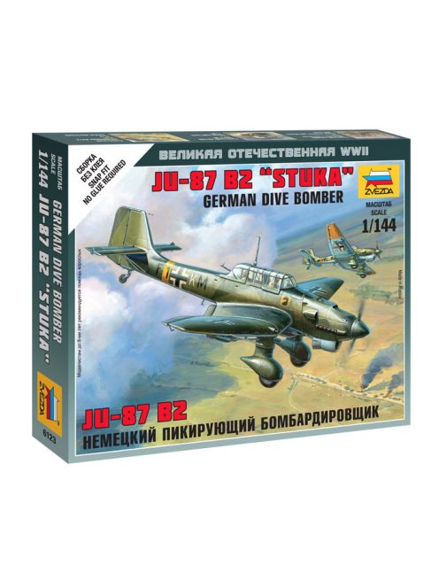 Zvezda - German Dive Bomber Ju-87 B2 Sluka 1:144 (6123)