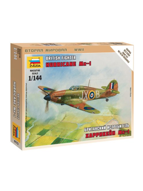 Zvezda - British Fighter 'Hurricane Mk-1' 1:144 (6173)