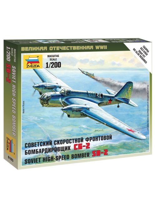 Zvezda - Soviet Bomber Sb-2 1:200 (6185)