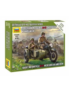 Zvezda - Soviet M-72 Sidecar Motorcycle W/Crew