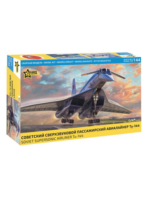 Zvezda - 1:144 Soviet supersonic civilian aircraft Tupolev Tu-144